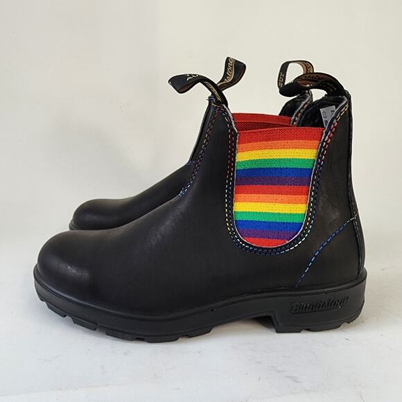 NEW Blundstone 2105 Rainbow Chelsea Boot Women's 6.5 Black Leather - Picture 6 of 8